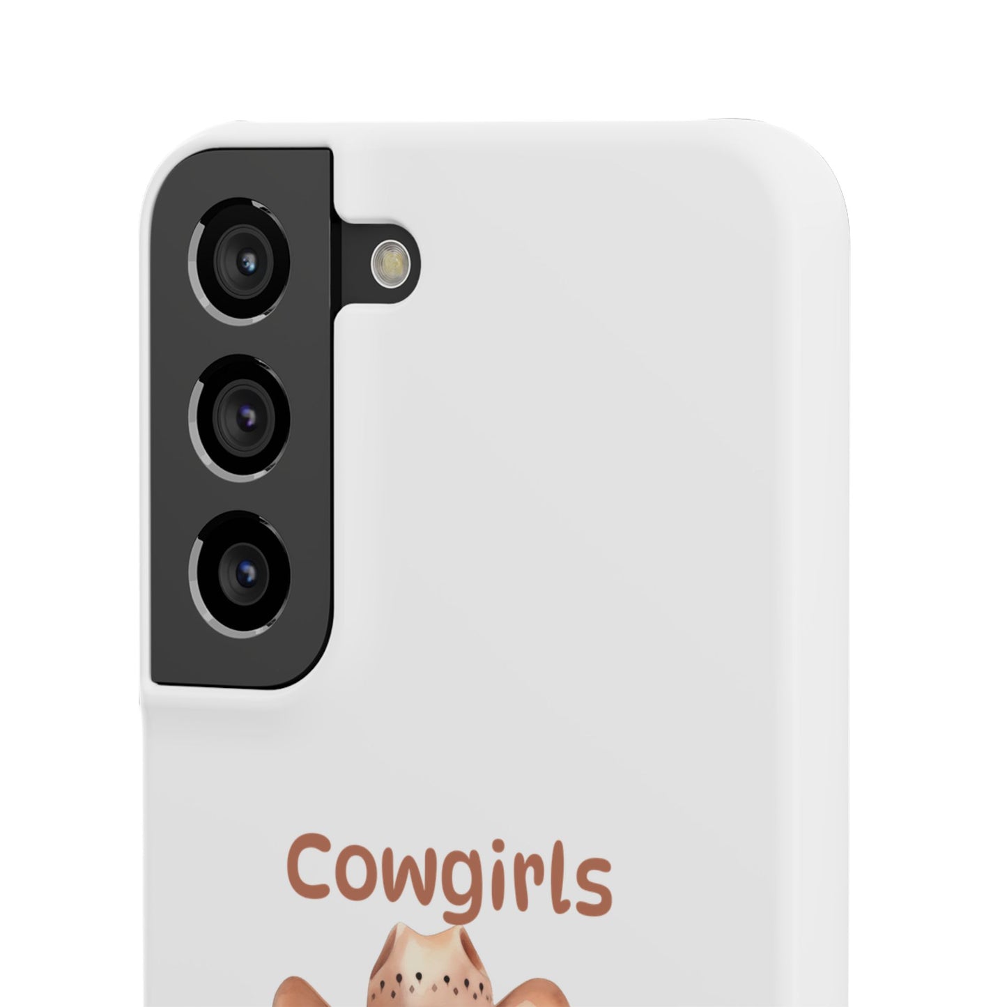 Cowgirls Phone Case — "Real Cowgirls Ride by Faith Not by Sight" Christian Western iPhone Snap Case