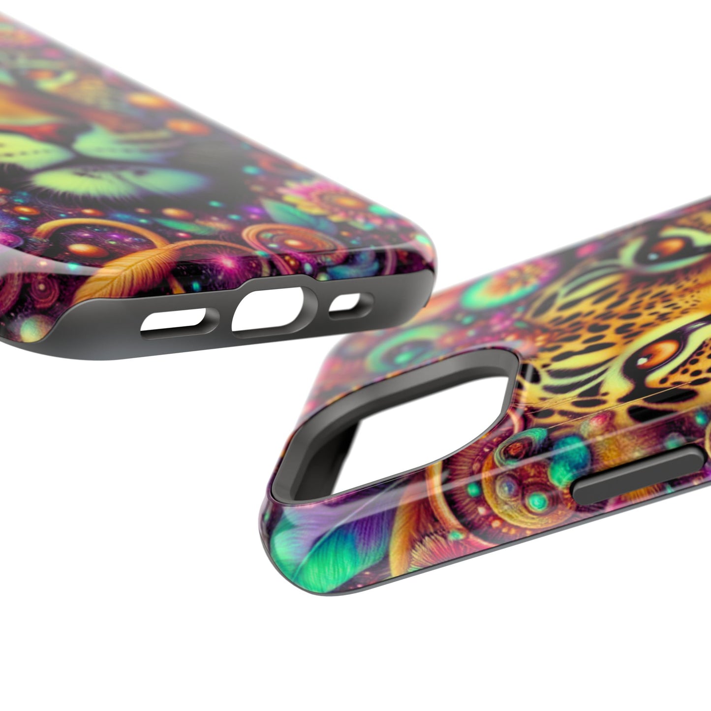 Leopard Psychedelic Phone Case — Vibrant Impact-Resistant iPhone Cover