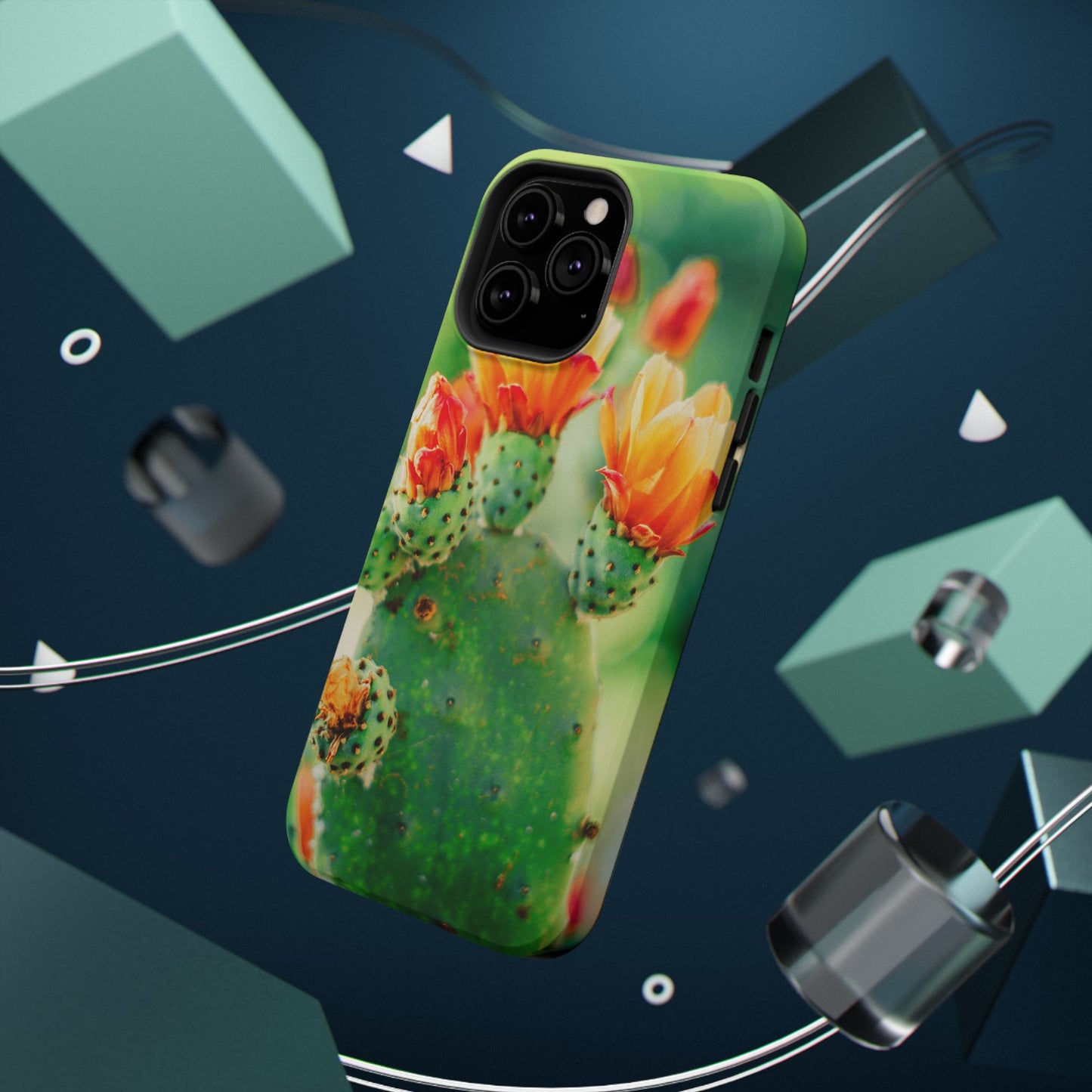 Cactus Bloom Phone Case — Impact-Resistant Floral iPhone Cover