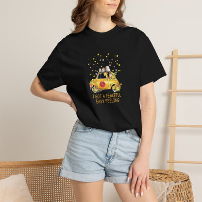 Snoopy 'Peaceful Easy Feeling' T-Shirt — VW Beetle Retro Lyrics Tee