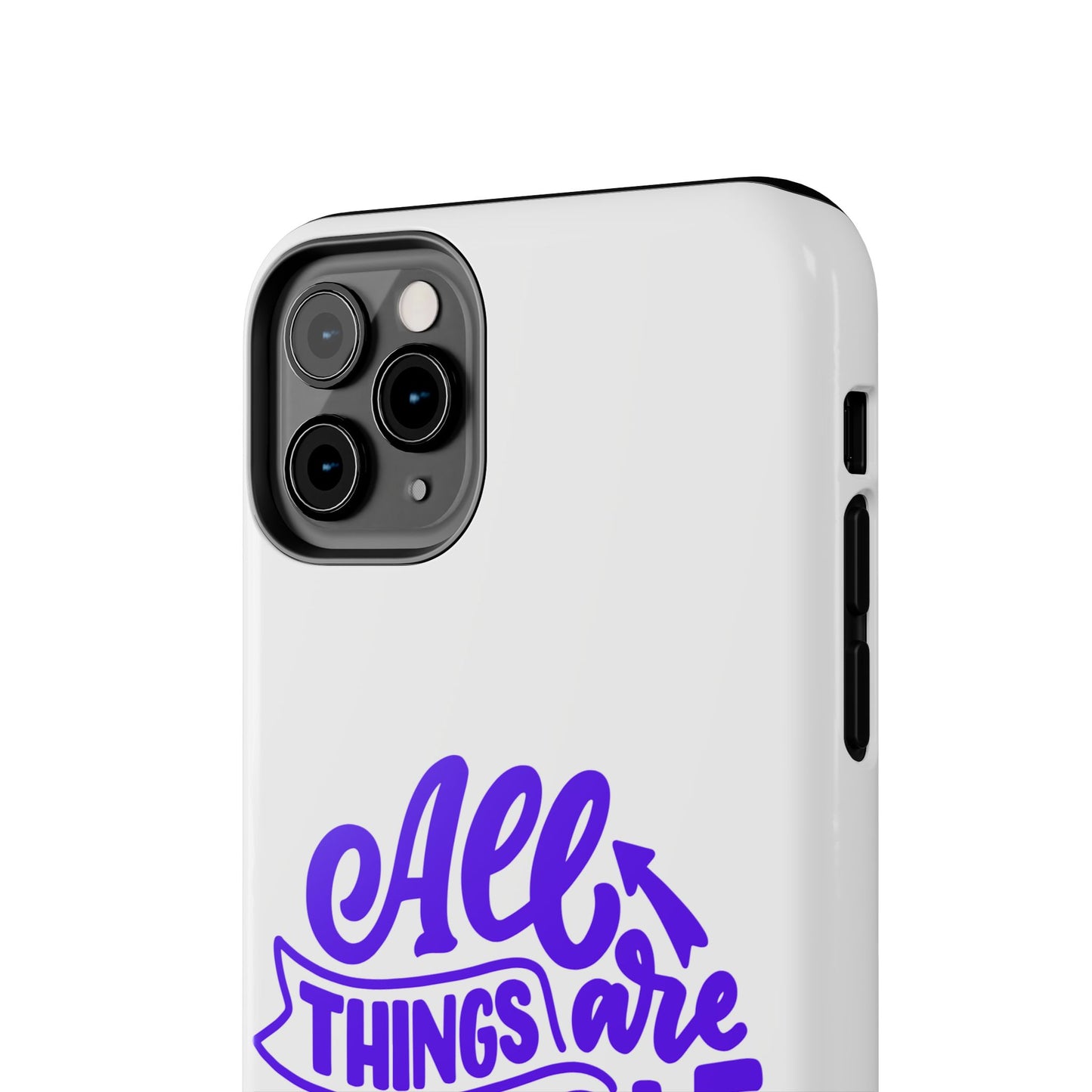 "All Things Are Possible If You Believe" (Mark 9:33) Christian Inspirational Protective Case