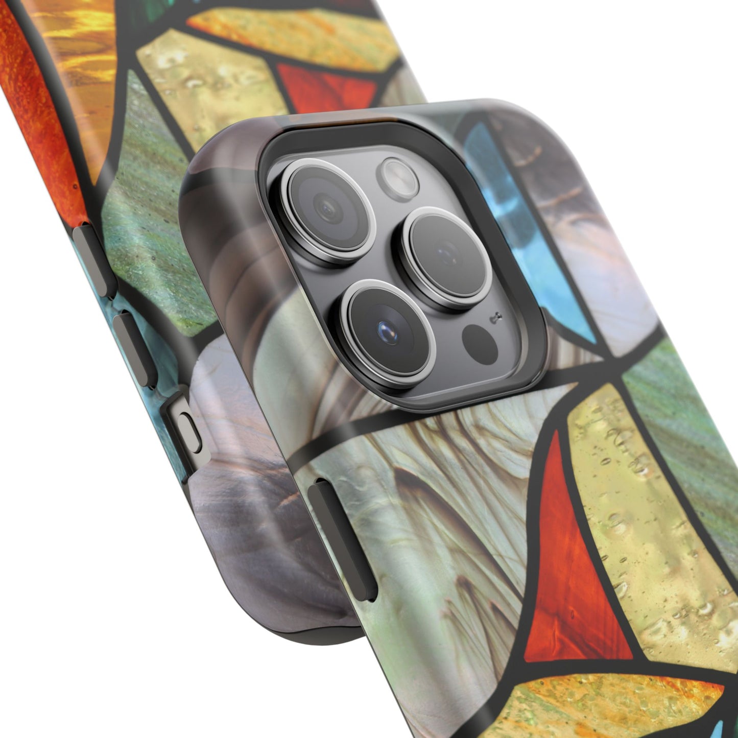 Stained Glass Impact Phone Case — Colorful Mosaic Protective Cover
