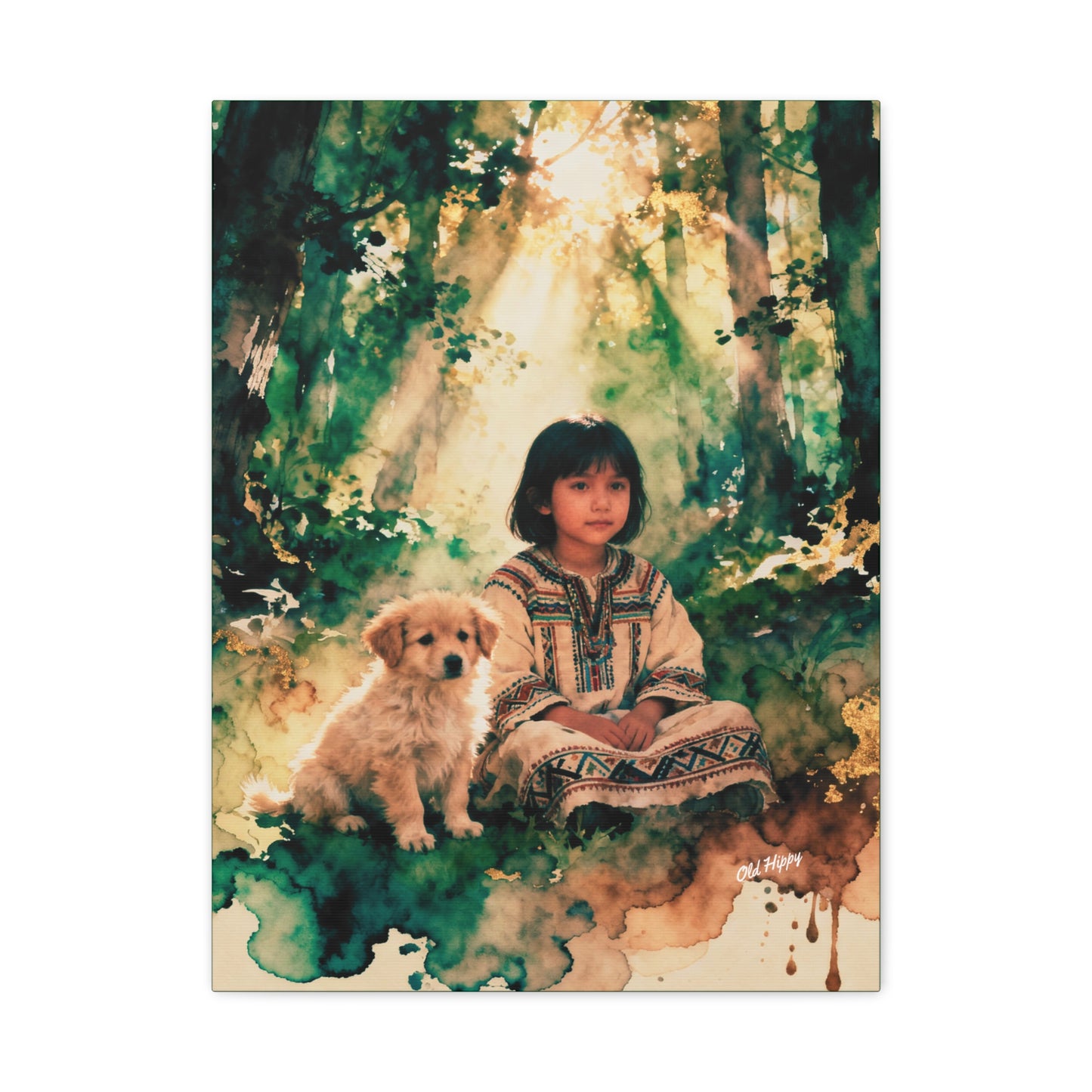 Reflections with a Friend AI Canvas by Old Hippy