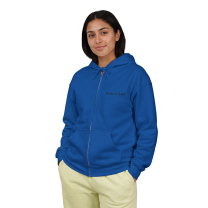 Jesus Is Lord Full-Zip Hoodie — John 3:16 Cross