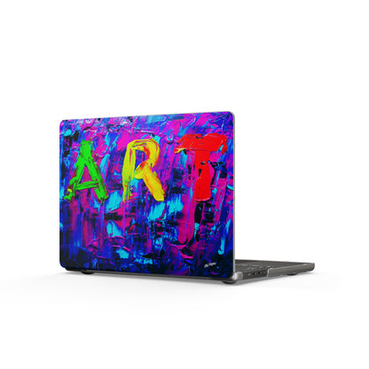 Abstract 'ART' Neon Paint Matte MacBook Case — Colorful Artist Laptop Cover