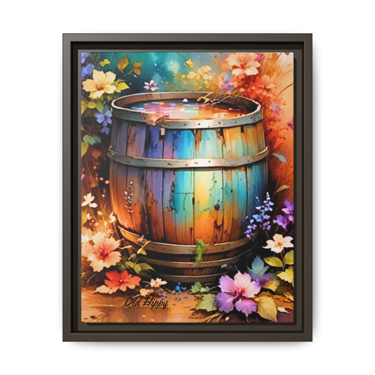 "The Barrel of Forgotten Wishes" Framed Canvas Wall Art