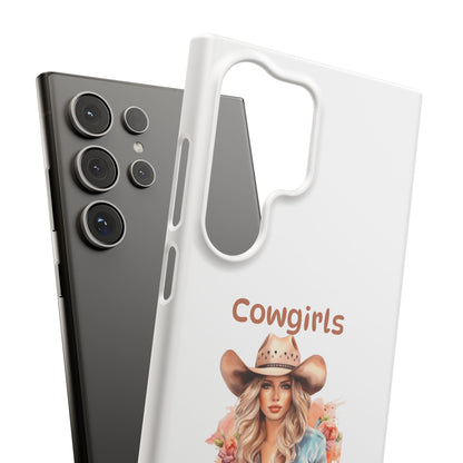 Cowgirls Phone Case — "Real Cowgirls Ride by Faith Not by Sight" Christian Western iPhone Snap Case