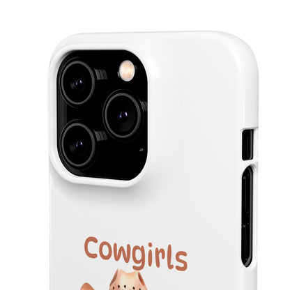 Cowgirls Phone Case — "Real Cowgirls Ride by Faith Not by Sight" Christian Western iPhone Snap Case