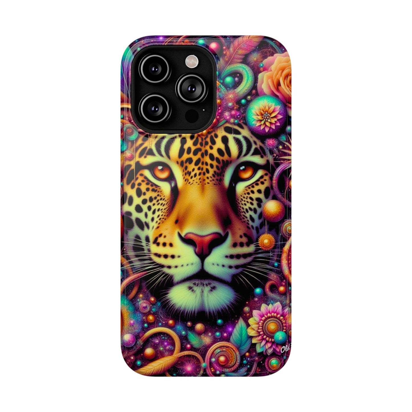 Leopard Psychedelic Phone Case — Vibrant Impact-Resistant iPhone Cover