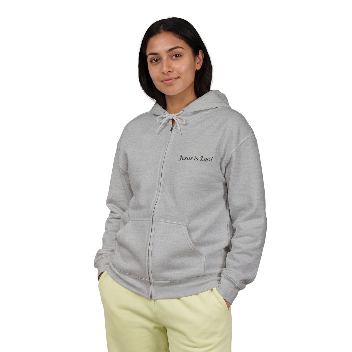 Jesus Is Lord Full-Zip Hoodie — John 3:16 Cross