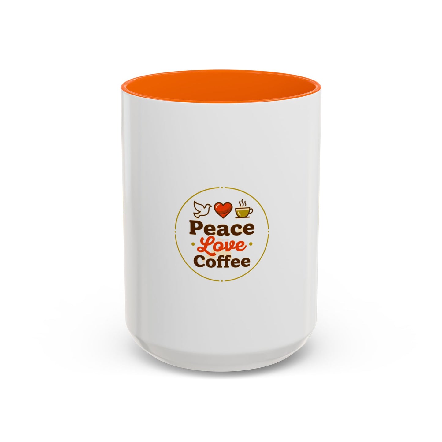 Peace Love Coffee Accent Mug - 11/15oz Ceramic Coffee Cup