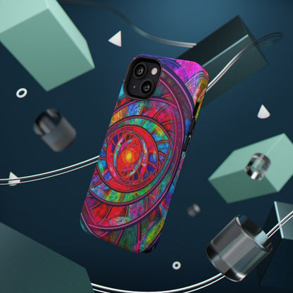Protective Phone Case — Vibrant Abstract Mandala Impact-Resistant Design