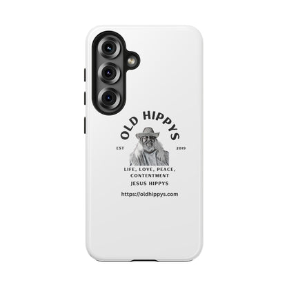 Old Hippys Phone Case — 'Life, Love, Peace, Contentment' Tough Protective Case