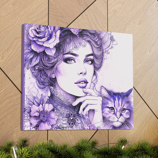 Lady in Purple Canvas Gallery Wraps