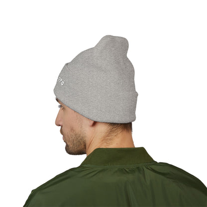 Embroidered 'Jesus is Lord' Cuffed Beanie — Christian Faith Knit Hat
