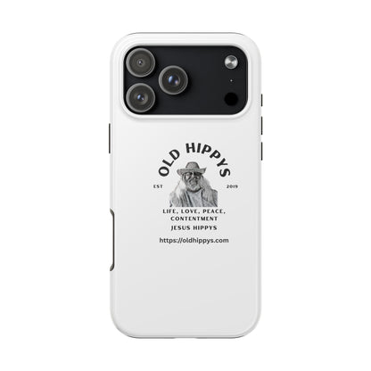 Old Hippys Phone Case — 'Life, Love, Peace, Contentment' Tough Protective Case