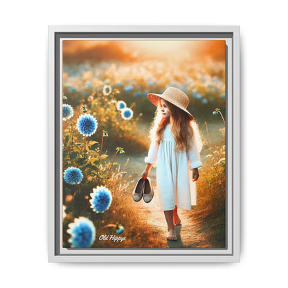 A Girl and Her Thoughts Wood Framed Canvas