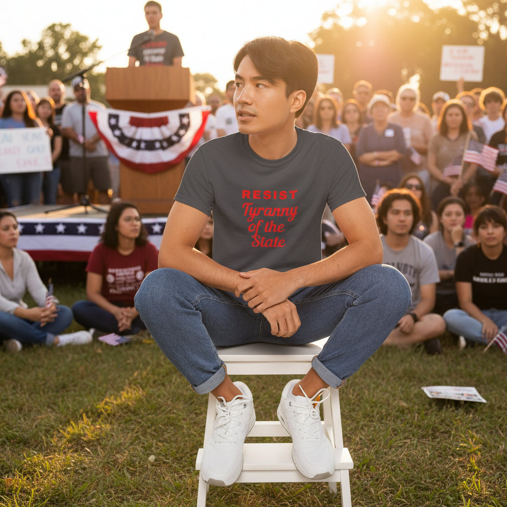 Resist State Power Graphic Tee — Political Protest Quote T-Shirt
