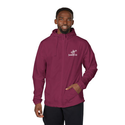 Windbreaker Jacket — John 3:16 & Cross Chest Logo