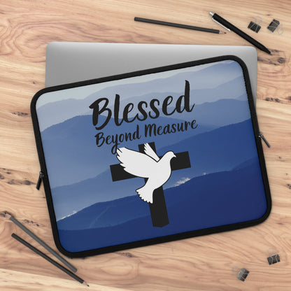 Blessed Beyond Measure Laptop Sleeve — Christian Dove & Cross Sleeve