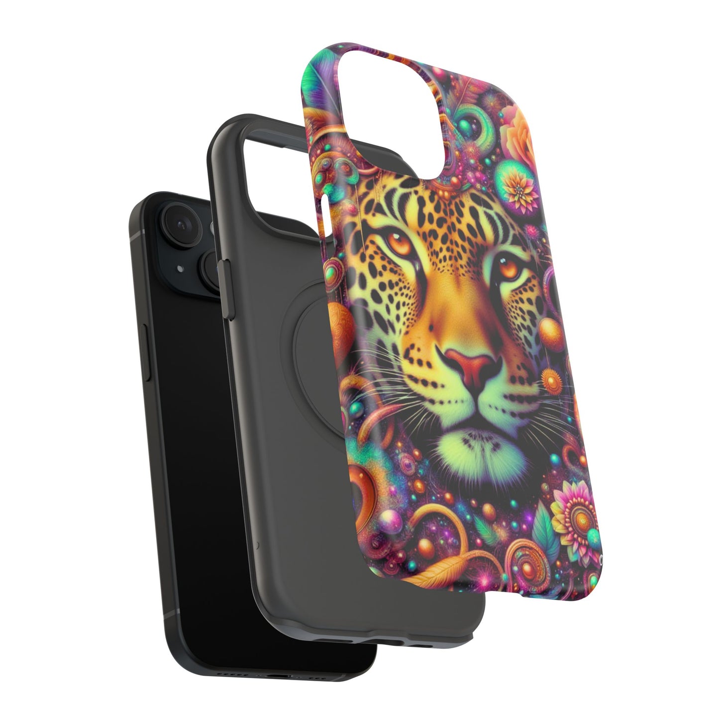 Leopard Psychedelic Phone Case — Vibrant Impact-Resistant iPhone Cover