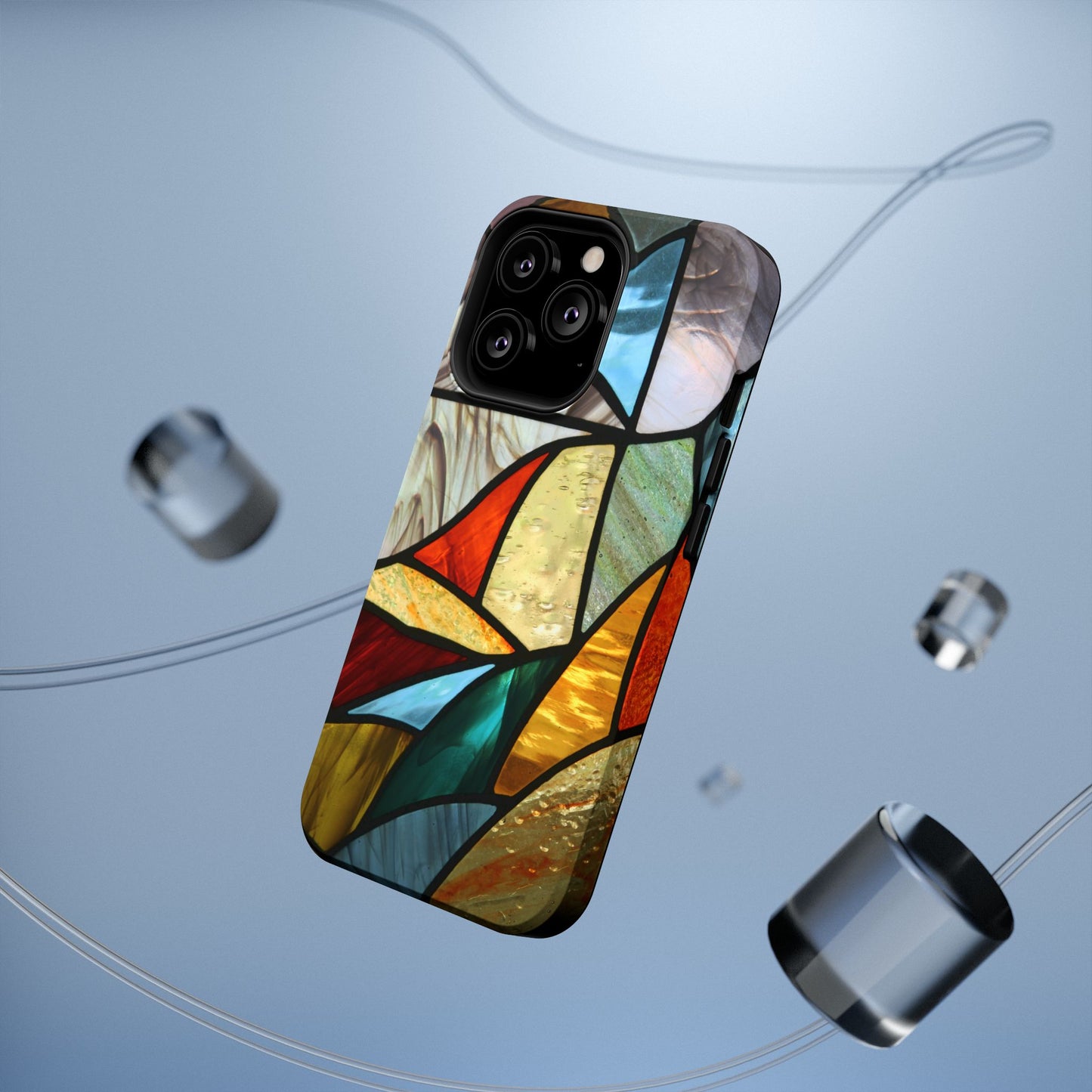 Stained Glass Impact Phone Case — Colorful Mosaic Protective Cover