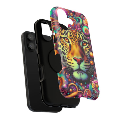 Leopard Psychedelic Phone Case — Vibrant Impact-Resistant iPhone Cover