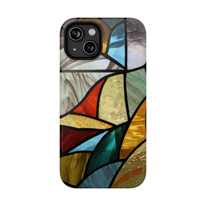 Stained Glass Impact Phone Case — Colorful Mosaic Protective Cover