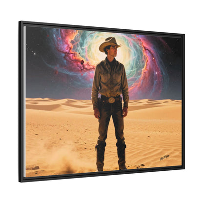 Stardust Wrangler- Framed Canvas AI Art by Old Hippy