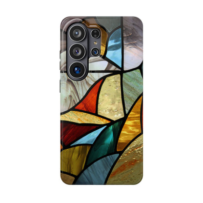 Stained Glass Impact Phone Case — Colorful Mosaic Protective Cover