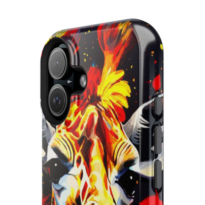 Funky Giraffe Art Impact-Resistant Phone Case —