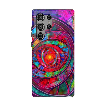 Protective Phone Case — Vibrant Abstract Mandala Impact-Resistant Design
