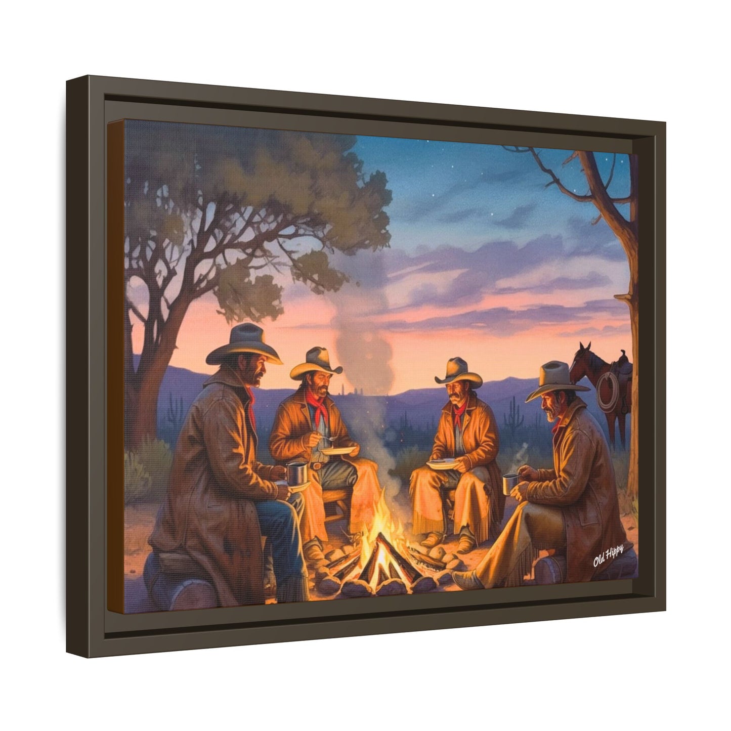 Days End on the Trail #1  Wood Framed Canvas