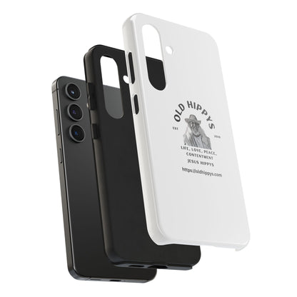 Old Hippys Phone Case — 'Life, Love, Peace, Contentment' Tough Protective Case