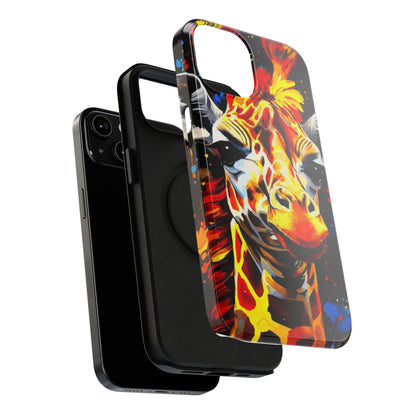 Funky Giraffe Art Impact-Resistant Phone Case —