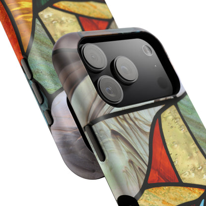 Stained Glass Impact Phone Case — Colorful Mosaic Protective Cover