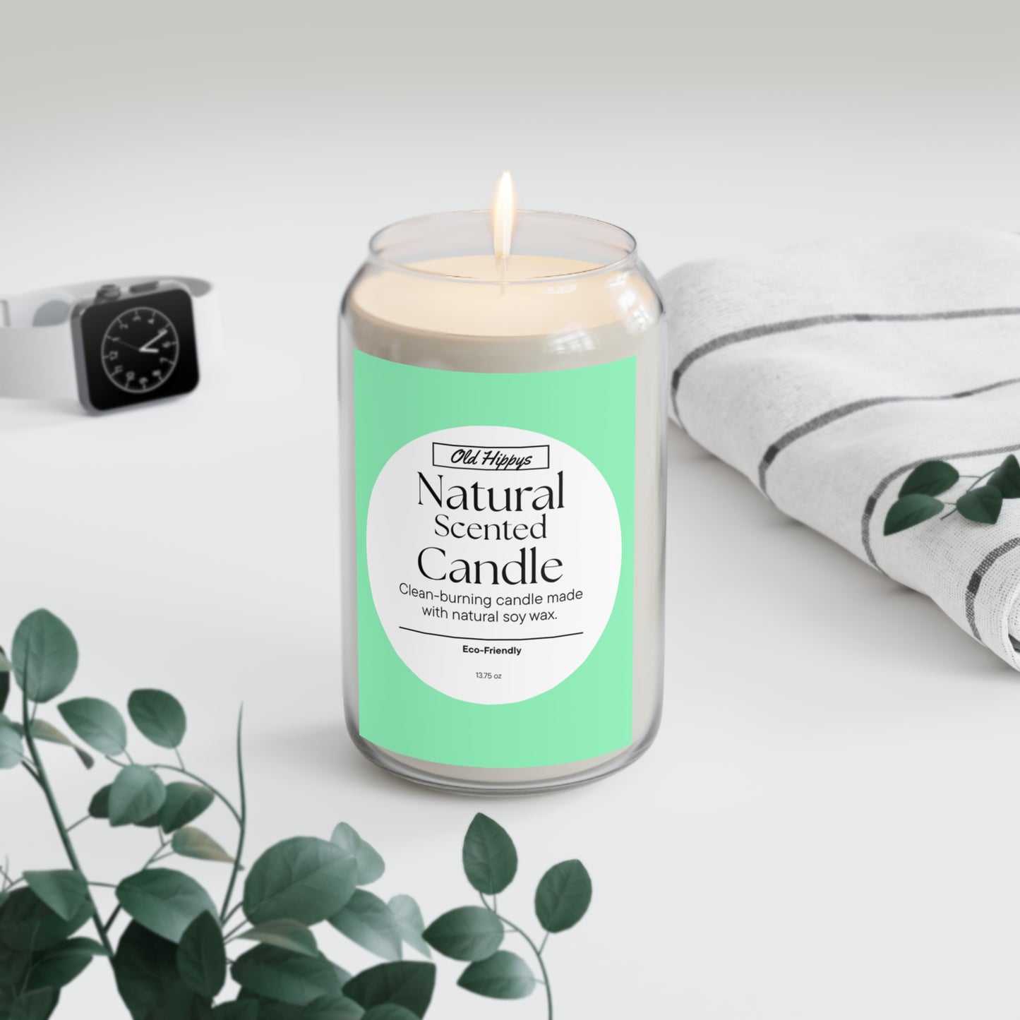 Natural Scented Soy Candle 13.75oz — Clean-Burning Eco-Friendly Candle