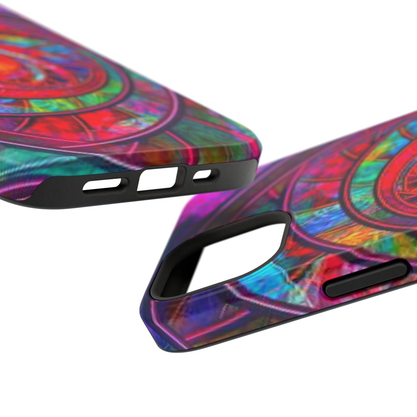 Protective Phone Case — Vibrant Abstract Mandala Impact-Resistant Design