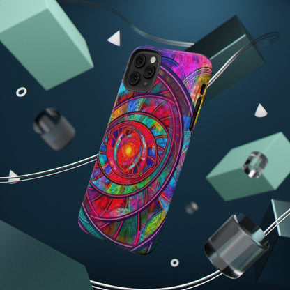 Protective Phone Case — Vibrant Abstract Mandala Impact-Resistant Design