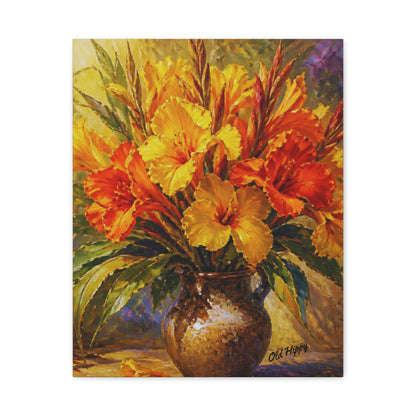 “Golden Canna Symphony” Canvas
