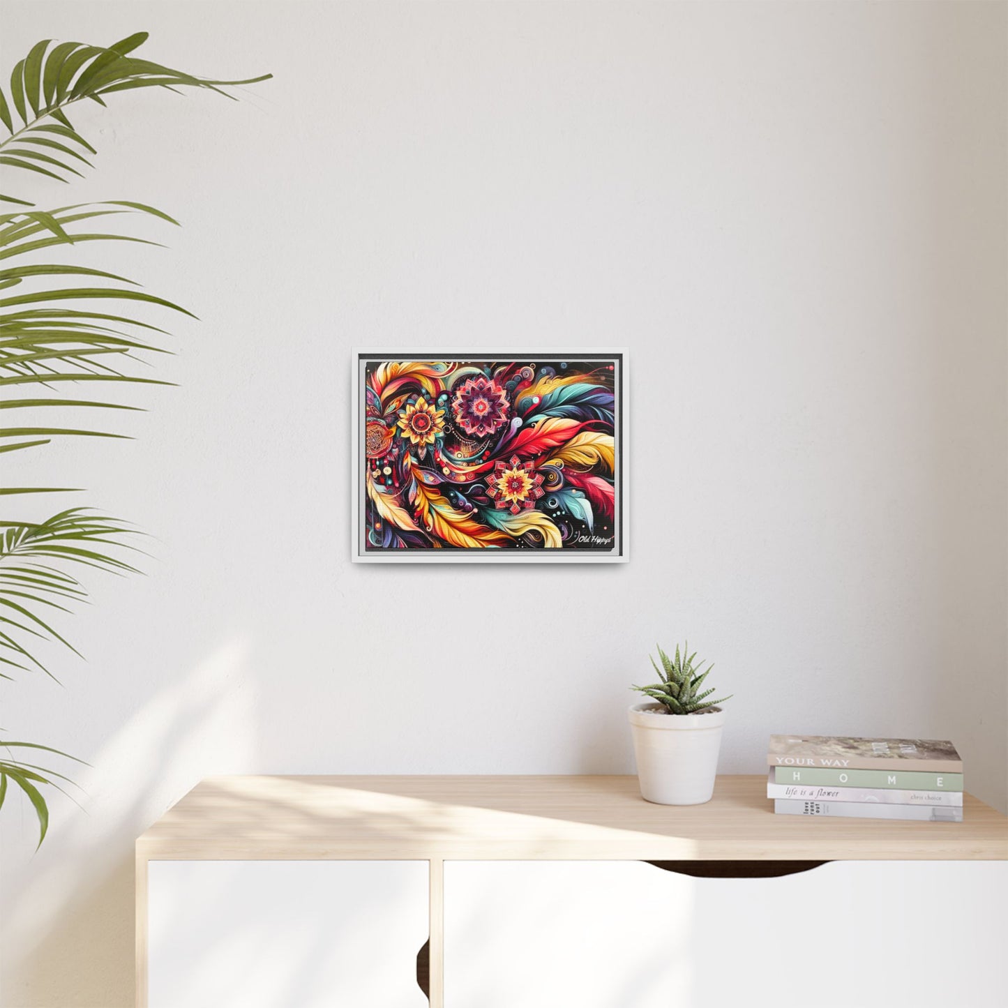 Bohemian Abstract Vision 3 Framed Canvas Wrap