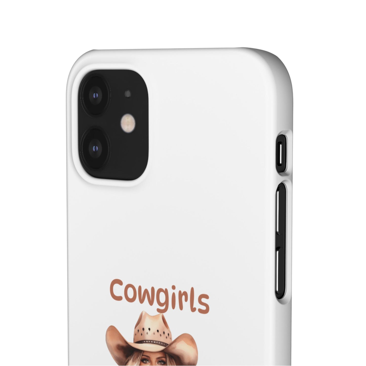 Cowgirls Phone Case — "Real Cowgirls Ride by Faith Not by Sight" Christian Western iPhone Snap Case