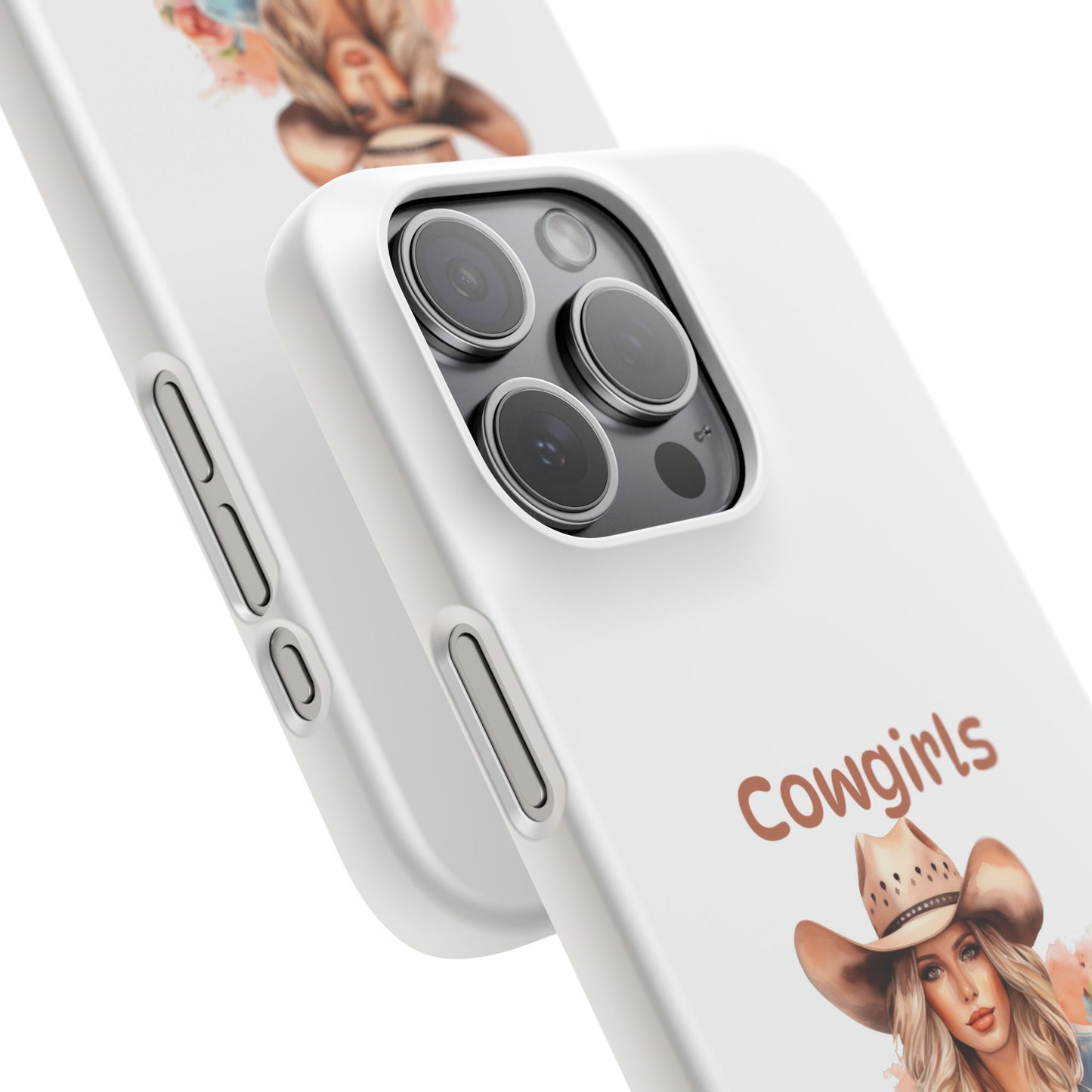 Cowgirls Phone Case — "Real Cowgirls Ride by Faith Not by Sight" Christian Western iPhone Snap Case