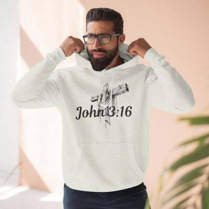 John 3:16 Cross Hoodie - Christian Faith Pullover