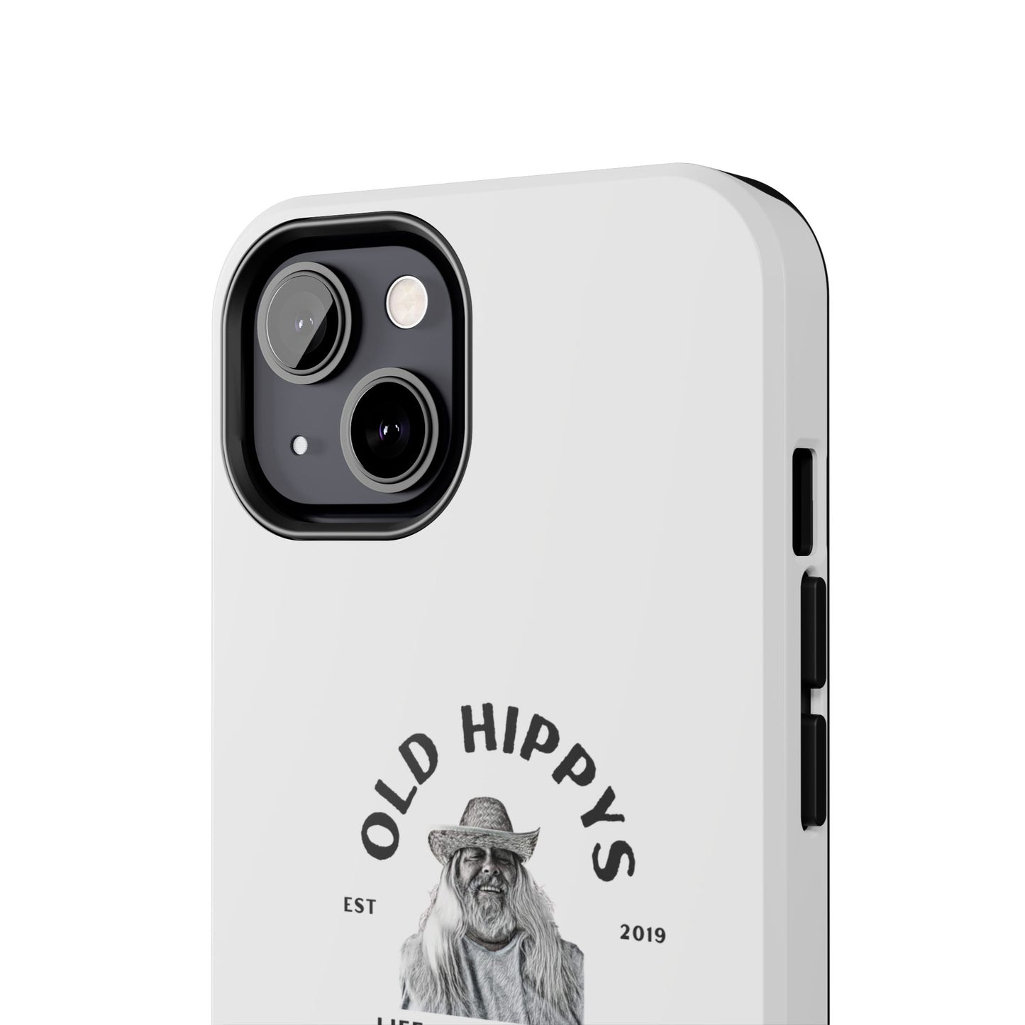 Old Hippys Phone Case — 'Life, Love, Peace, Contentment' Tough Protective Case