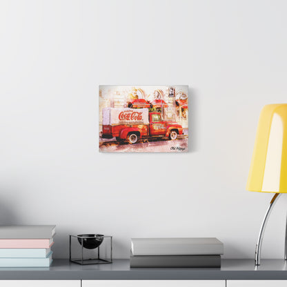 Vintage Coca‑Cola Delivery Truck Matte Canvas Print