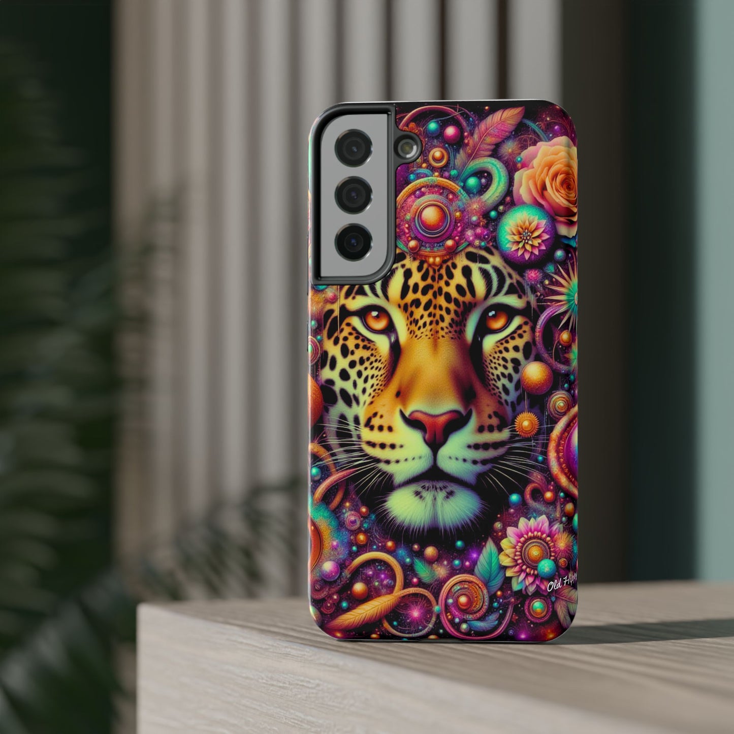 Leopard Psychedelic Phone Case — Vibrant Impact-Resistant iPhone Cover