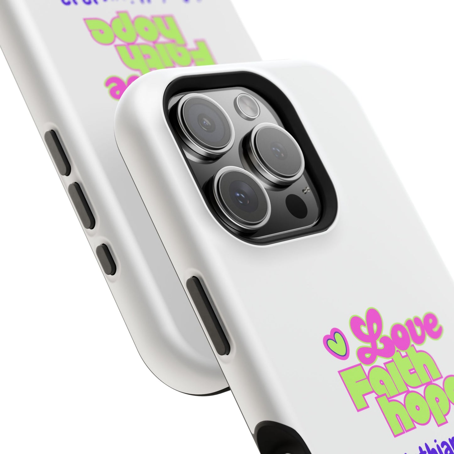 Impact-Resistant Phone Case — "Love Faith Hope" 1 Corinthians 13:13 Christian Protective Cover