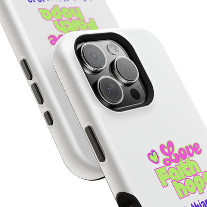 Impact-Resistant Phone Case — "Love Faith Hope" 1 Corinthians 13:13 Christian Protective Cover