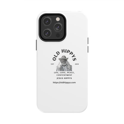 Old Hippys Phone Case — 'Life, Love, Peace, Contentment' Tough Protective Case